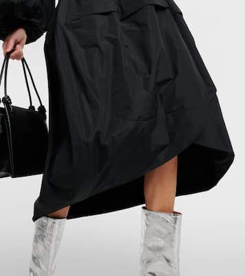 High-Rise-Midirock aus Taft | Jil Sander