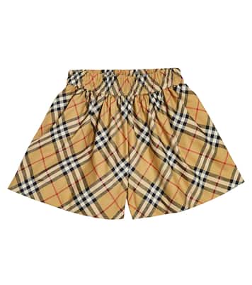 Shorts de algodón con Burberry Check | Burberry Kids