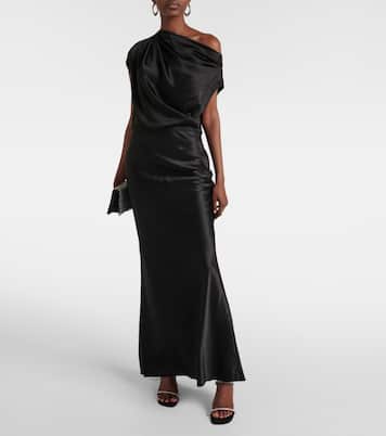 Draped one-shoulder silk top | The Sei