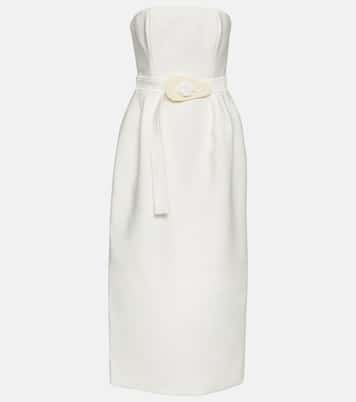Vestido midi sin tirantes | Adriana Degreas