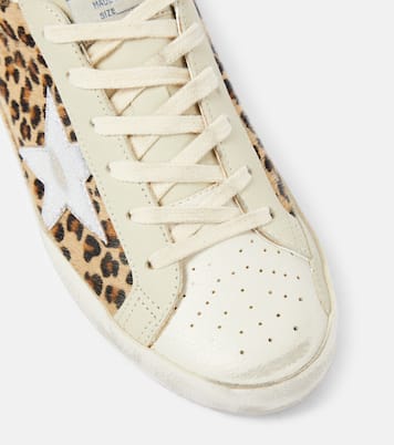 Super-Star leopard-print leather sneakers | Golden Goose