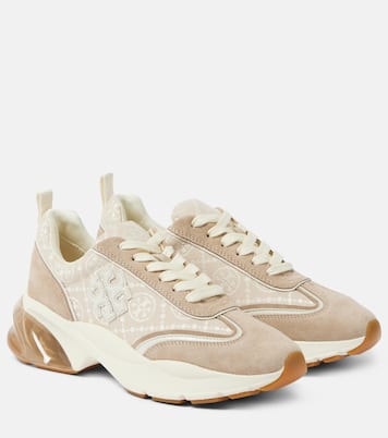 Sneakers Good Luck T Monogram con suede | Tory Burch