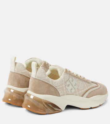 Sneakers Good Luck T Monogram con suede | Tory Burch