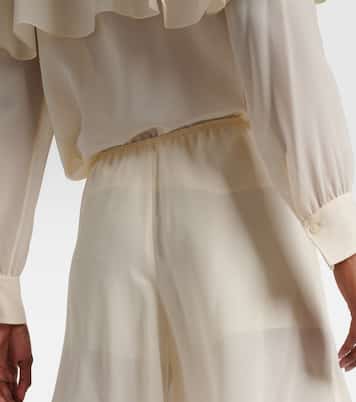 Pantaloni culottes in georgette di seta | Chloé