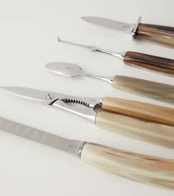 Posate da crudités in corno e acciaio inox | Brunello Cucinelli