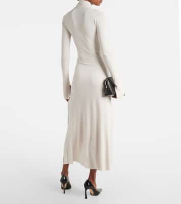 Vestido midi de jersey con aberturas | Victoria Beckham