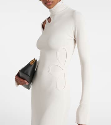 Vestido midi de jersey con aberturas | Victoria Beckham