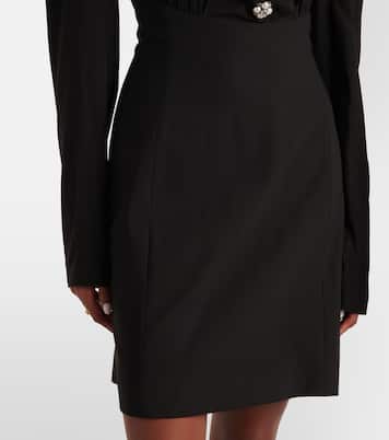 Abito corto in misto lana e seta | Versace