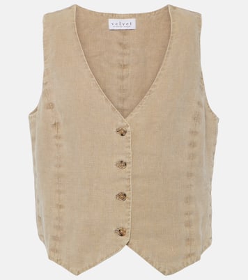 Gilet Mylie in lino | Velvet