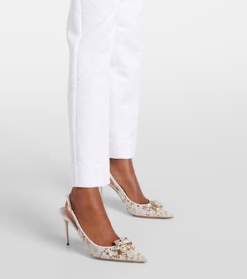 Verzierte Slingback-Pumps Rainbow aus Spitze | Dolce&Gabbana