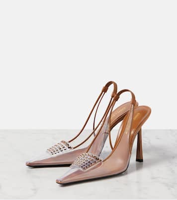 Jive embellished PVC slingback pumps | Saint Laurent
