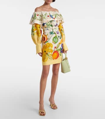 Robe Flores en lin mélangé à fleurs | Alémais