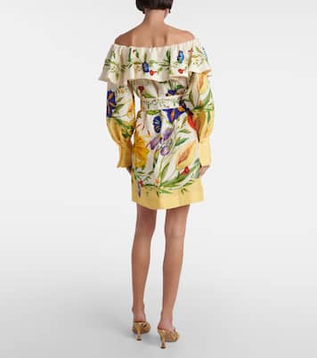 Robe Flores en lin mélangé à fleurs | Alémais