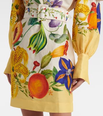 Robe Flores en lin mélangé à fleurs | Alémais