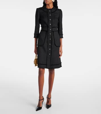 Abito midi DG in bouclé di misto lana | Dolce&Gabbana
