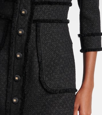 Abito midi DG in bouclé di misto lana | Dolce&Gabbana