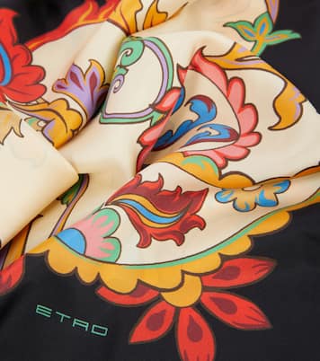 Foulard in twill di seta con stampa | Etro