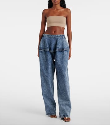 Jeans a gamba larga e vita bassa | Alaïa