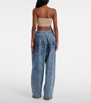 Jeans a gamba larga e vita bassa | Alaïa