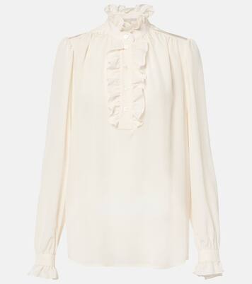 Blusa Meredith in seta con volant | Stella McCartney