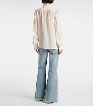 Blusa Meredith in seta con volant | Stella McCartney