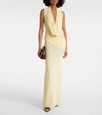 Abito lungo con mesh | David Koma