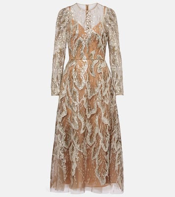 Abito midi con ricamo | Elie Saab