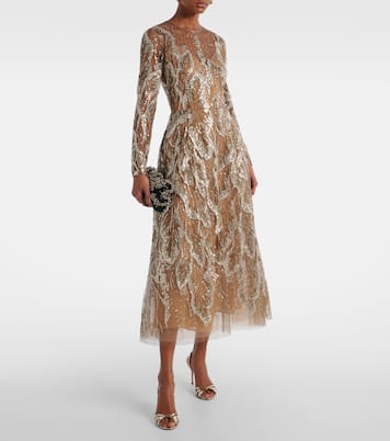 Abito midi con ricamo | Elie Saab