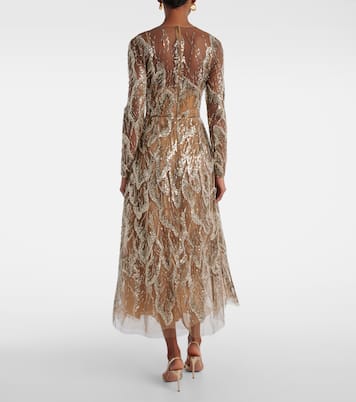 Abito midi con ricamo | Elie Saab