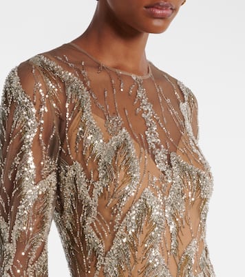 Abito midi con ricamo | Elie Saab