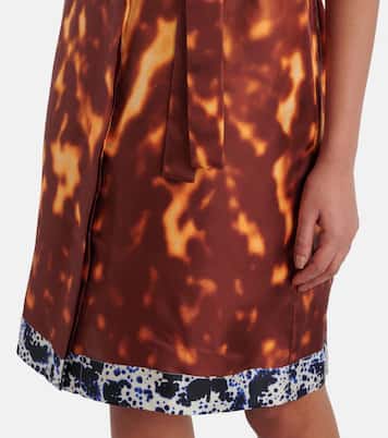 Abito chemisier in seta con stampa | Dries Van Noten