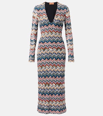 Abito midi con lamé a zig-zag | Missoni