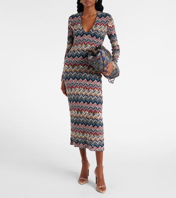 Abito midi con lamé a zig-zag | Missoni