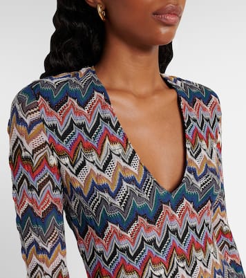 Abito midi con lamé a zig-zag | Missoni
