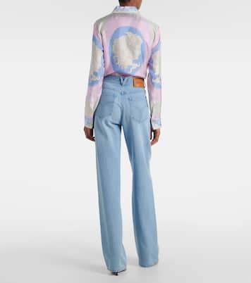 High-rise wide-leg jeans | Versace