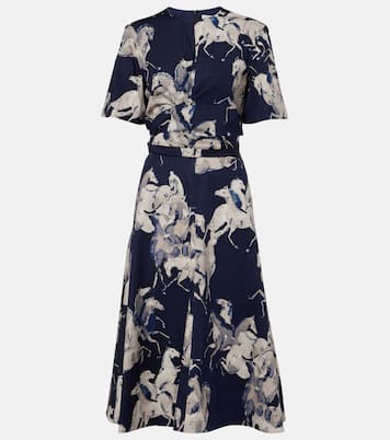 Kirsty printed cotton-blend wrap dress | Altuzarra