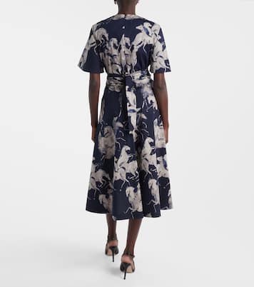 Kirsty printed cotton-blend wrap dress | Altuzarra