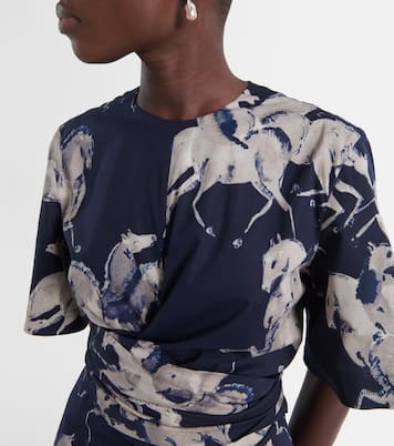 Kirsty printed cotton-blend wrap dress | Altuzarra