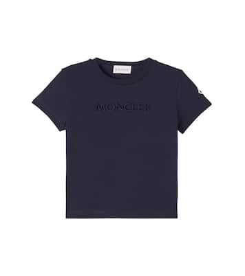 로고 엠브로이더리 코튼 저지 티셔츠 | Moncler Enfant