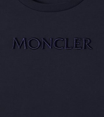 로고 엠브로이더리 코튼 저지 티셔츠 | Moncler Enfant