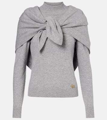 Scarf-detail cashmere sweater | Oscar de la Renta