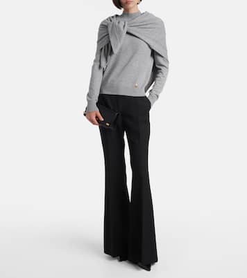 Scarf-detail cashmere sweater | Oscar de la Renta