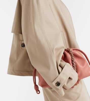 Leather-trimmed cotton and silk jacket | Loewe