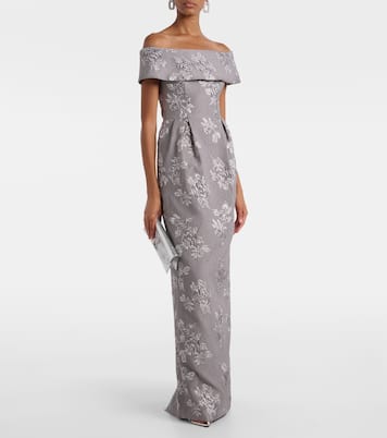 Abito lungo Ruth in jacquard | Rebecca Vallance