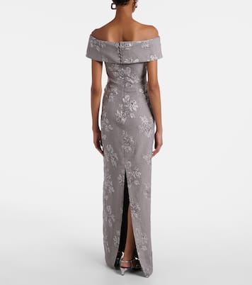 Abito lungo Ruth in jacquard | Rebecca Vallance