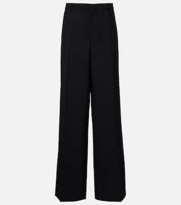 Gerade High-Rise-Hose aus Wolle | Gucci