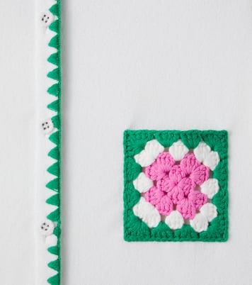 Kleid aus einem Baumwollgemisch mit Häkelstrick | Zimmermann Kids