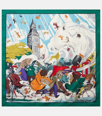 Printed silk twill scarf | Burberry