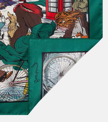 Printed silk twill scarf | Burberry