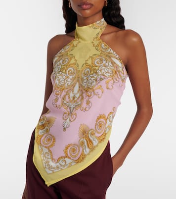 Printed georgette top | Versace